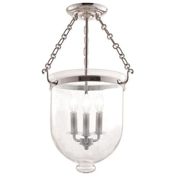 Hudson Valley Lighting - Hampton Clear Glass Semi Flush Mount - 253-PN-C1 | Montreal Lighting & Hardware