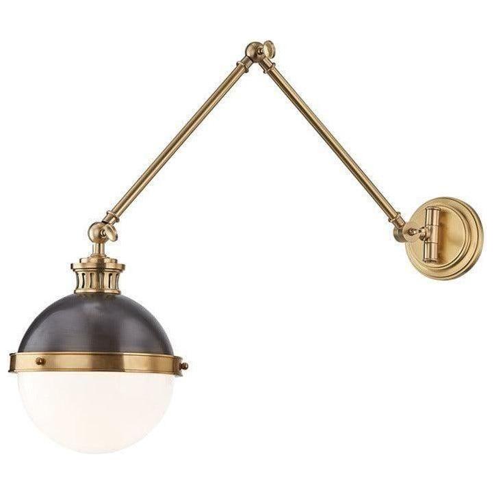 Hudson Valley Lighting - Latham Swing Arm Wall Sconce - 4011-ADB | Montreal Lighting & Hardware