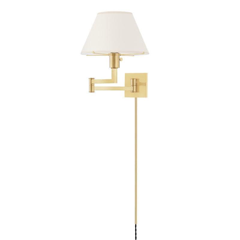 Hudson Valley Lighting - Leeds Swing Arm Wall Sconce - MDS131-AGB | Montreal Lighting & Hardware