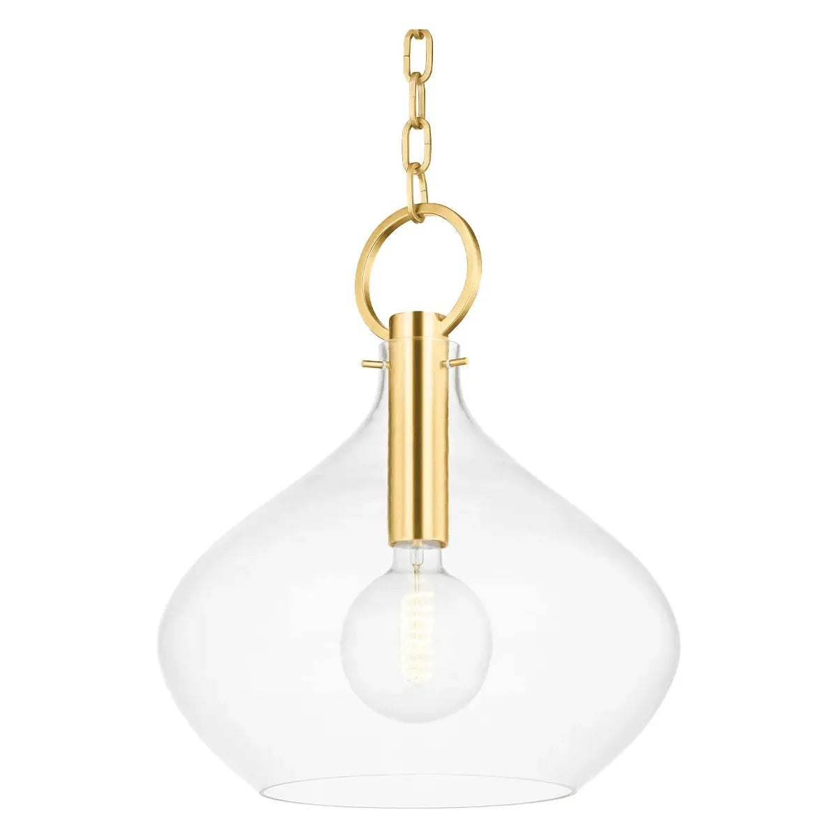 Hudson Valley Lighting - Lina Pendant - BKO253-AGB | Montreal Lighting & Hardware