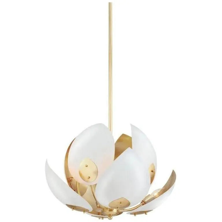 Hudson Valley Lighting - Lotus Chandelier - 5708-GL/WH | Montreal Lighting & Hardware