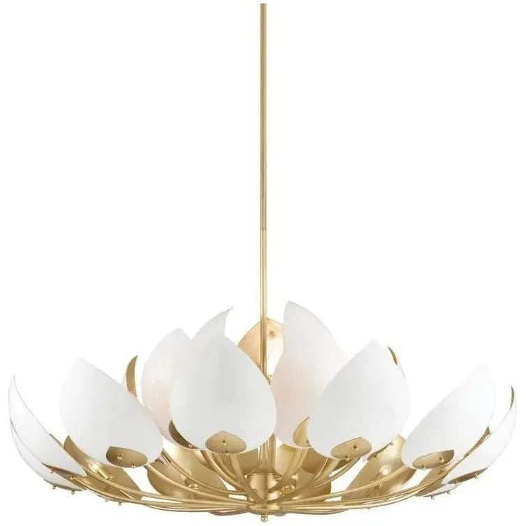 Hudson Valley Lighting - Lotus Chandelier - 5754-GL/WH | Montreal Lighting & Hardware