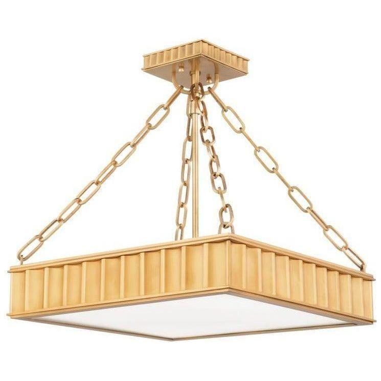 Hudson Valley Lighting - Middlebury Square Semi Flush Mount - 933-AGB | Montreal Lighting & Hardware