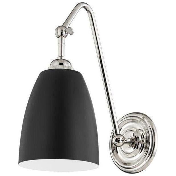 Hudson Valley Lighting - Millwood Wall Sconce - 3021-PN/BK | Montreal Lighting & Hardware