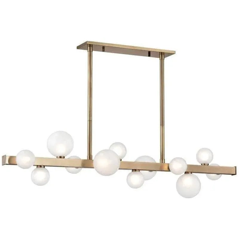 Hudson Valley Lighting - Mini Hinsdale Linear Pendant - 8744-AGB | Montreal Lighting & Hardware