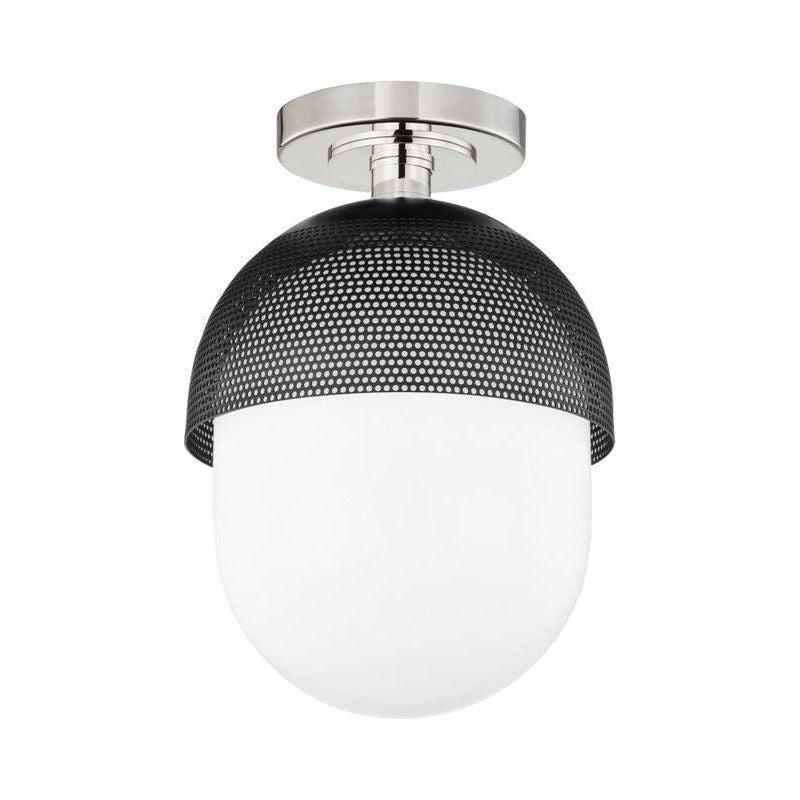 Hudson Valley Lighting - Nyack Semi Flush Mount - 6110-PN/BK | Montreal Lighting & Hardware