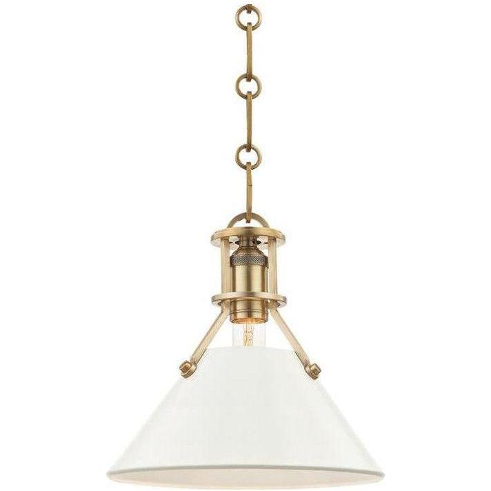 Hudson Valley Lighting - Painted No.2 Pendant - MDS351-AGB/OW | Montreal Lighting & Hardware