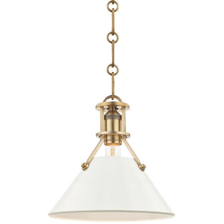 Hudson Valley Lighting - Painted No.2 Pendant - MDS351-AGB/OW | Montreal Lighting & Hardware