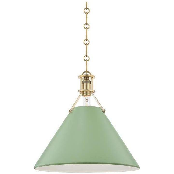Hudson Valley Lighting - Painted No.2 Pendant - MDS352-AGB/LFG | Montreal Lighting & Hardware