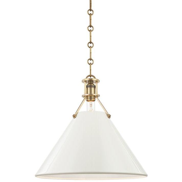 Hudson Valley Lighting - Painted No.2 Pendant - MDS352-AGB/OW | Montreal Lighting & Hardware