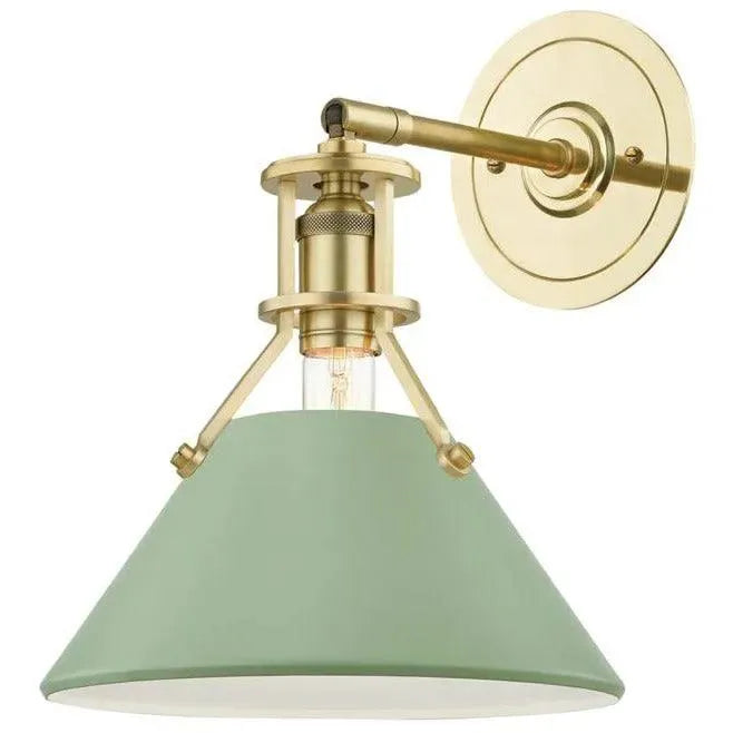 Hudson Valley Lighting - Painted No.2 Wall Sconce - MDS350-AGB/LFG | Montreal Lighting & Hardware
