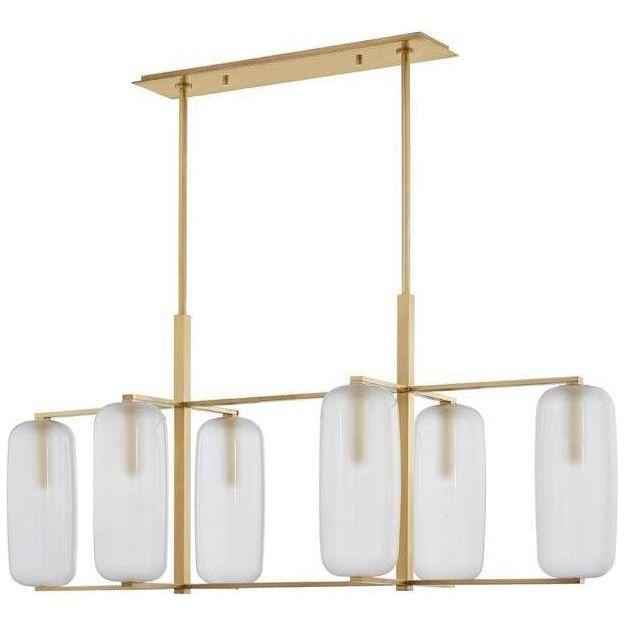 Hudson Valley Lighting - Pebble Linear Pendant - 3476-AGB | Montreal Lighting & Hardware