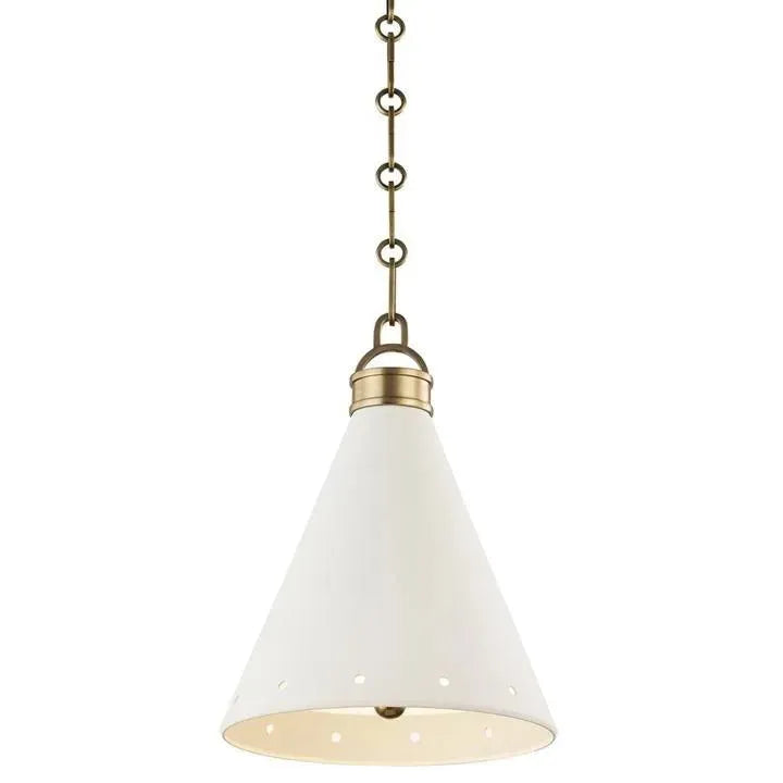 Hudson Valley Lighting - Plaster No.1 Pendant - MDS400-AGB/WP | Montreal Lighting & Hardware