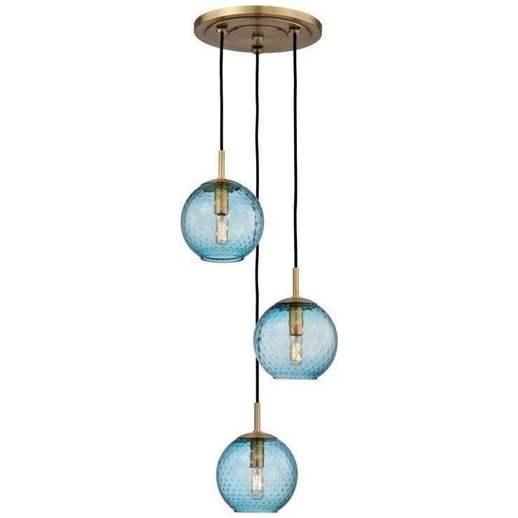 Hudson Valley Lighting - Rousseau Pendant - 2033-AGB-BL | Montreal Lighting & Hardware