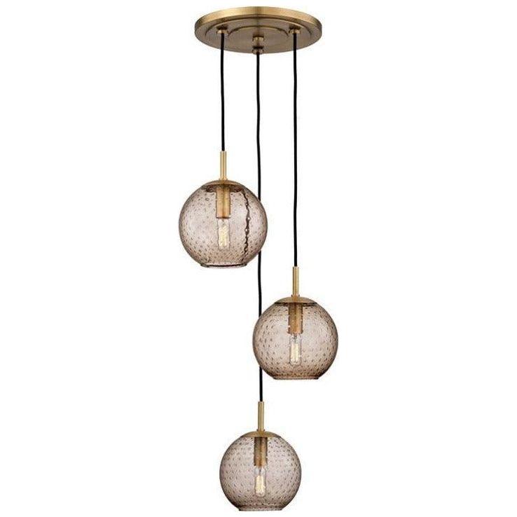 Hudson Valley Lighting - Rousseau Pendant - 2033-AGB-BL | Montreal Lighting & Hardware