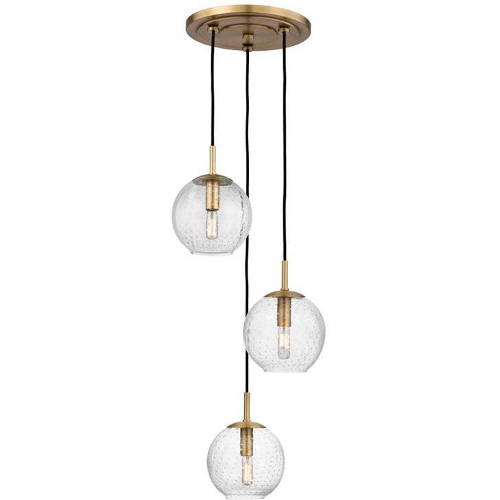 Hudson Valley Lighting - Rousseau Pendant - 2033-AGB-CL | Montreal Lighting & Hardware