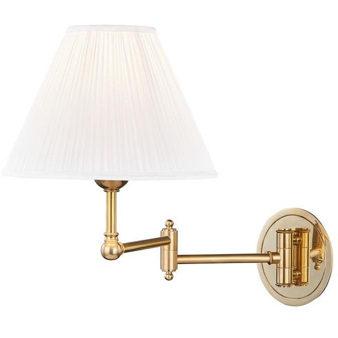 Hudson Valley Lighting - Signature No.1 Wall Swinger - MDS603-AGB | Montreal Lighting & Hardware
