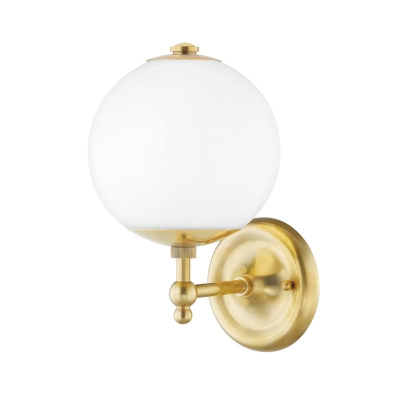 Hudson Valley Lighting - Sphere No.1 Wall Sconce - MDS702-AGB | Montreal Lighting & Hardware