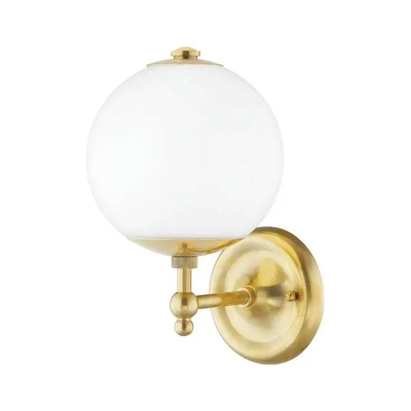 Hudson Valley Lighting - Sphere No.1 Wall Sconce - MDS702-AGB | Montreal Lighting & Hardware