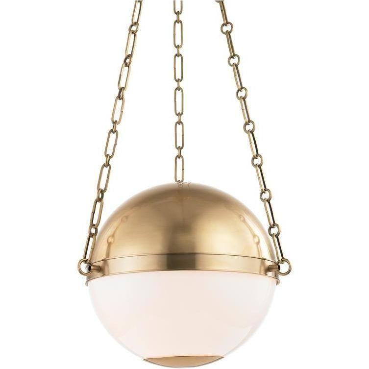 Hudson Valley Lighting - Sphere No.2 Pendant - MDS750-AGB | Montreal Lighting & Hardware