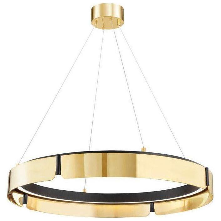 Hudson Valley Lighting - Tribeca LED Chandelier - 2933-AGB/BK | Montreal Lighting & Hardware