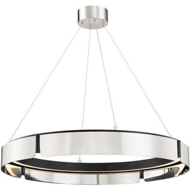 Hudson Valley Lighting - Tribeca LED Chandelier - 2933-BN/BK | Montreal Lighting & Hardware