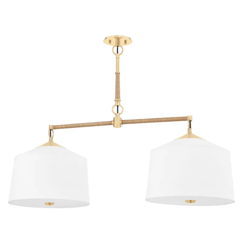 Hudson Valley Lighting - White Plains Island Pendant - 5240-AGB | Montreal Lighting & Hardware