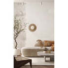 Dounia Home - DH-SHAINLWAL-MD-WOD - Shaa Inlay Wall Sconce - Walnut/Resin