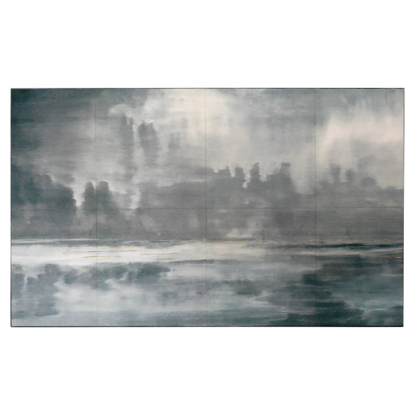 Art mural de paysage nuageux