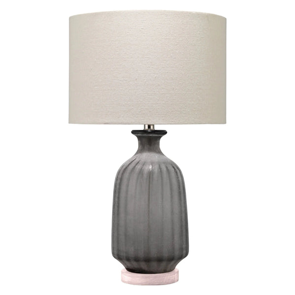 Grey Frosted Glass Table Lamp