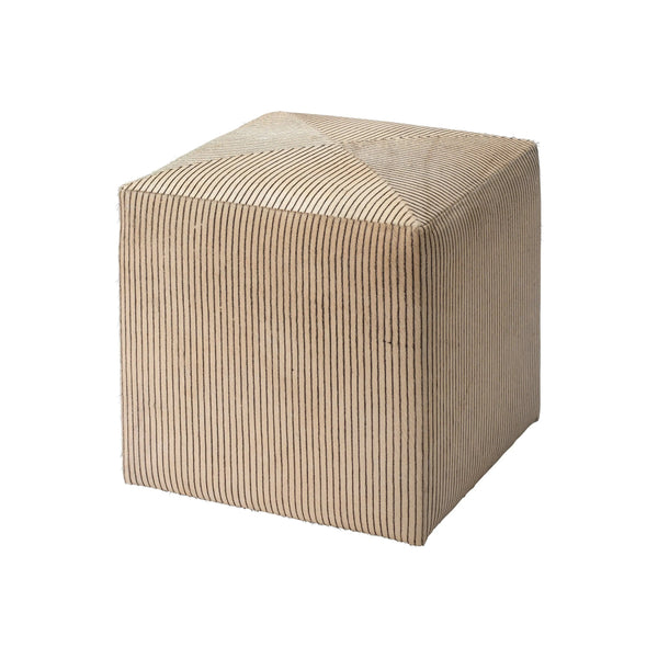 Pinstriped Ottoman
