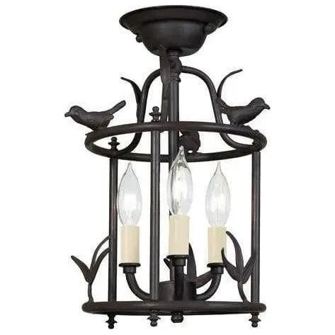 JVI Designs - Bird Flush Mount Lantern - 924-22 | Montreal Lighting & Hardware