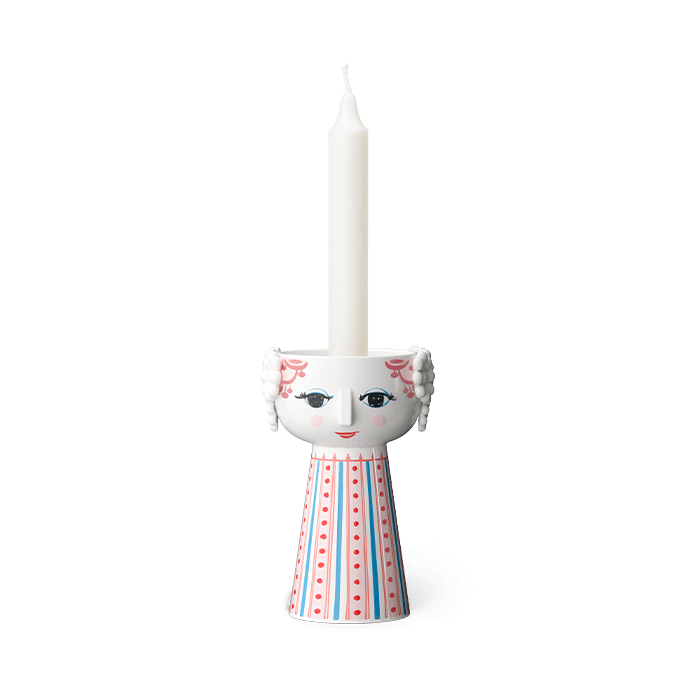 Bjørn Wiinblad 56554 Eva Candle Holder in Dusty Red