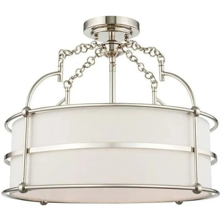 Kalco - Carson Convertible Pendant / Semi Flush - 513241PN | Montreal Lighting & Hardware