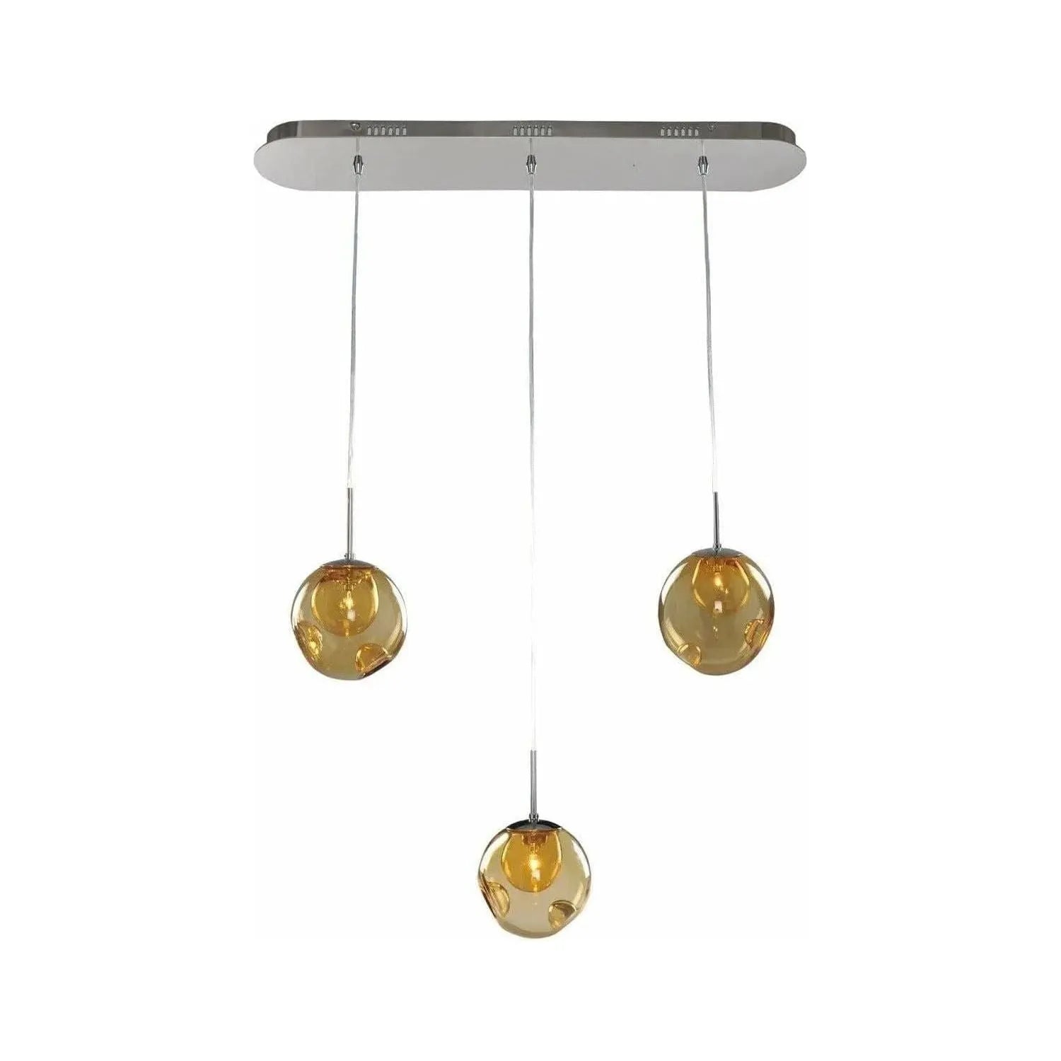 Kalco - Meteor Island Pendant - 309542CH/AMBER | Montreal Lighting & Hardware