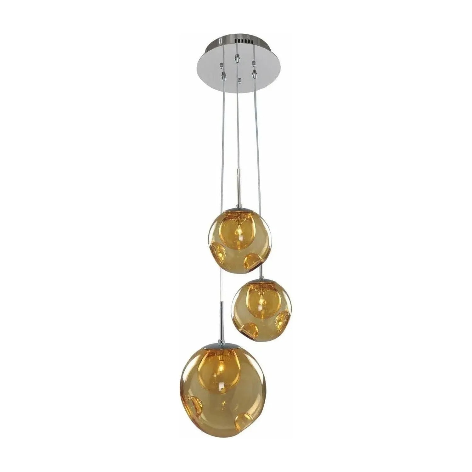 Kalco - Meteor Pendant - 309540CH/AMBER | Montreal Lighting & Hardware