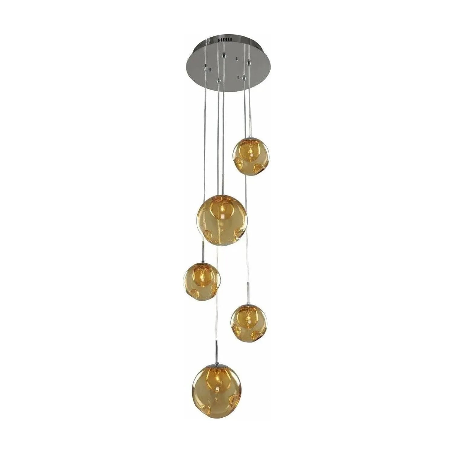Kalco - Meteor Pendant - 309541CH/AMBER | Montreal Lighting & Hardware