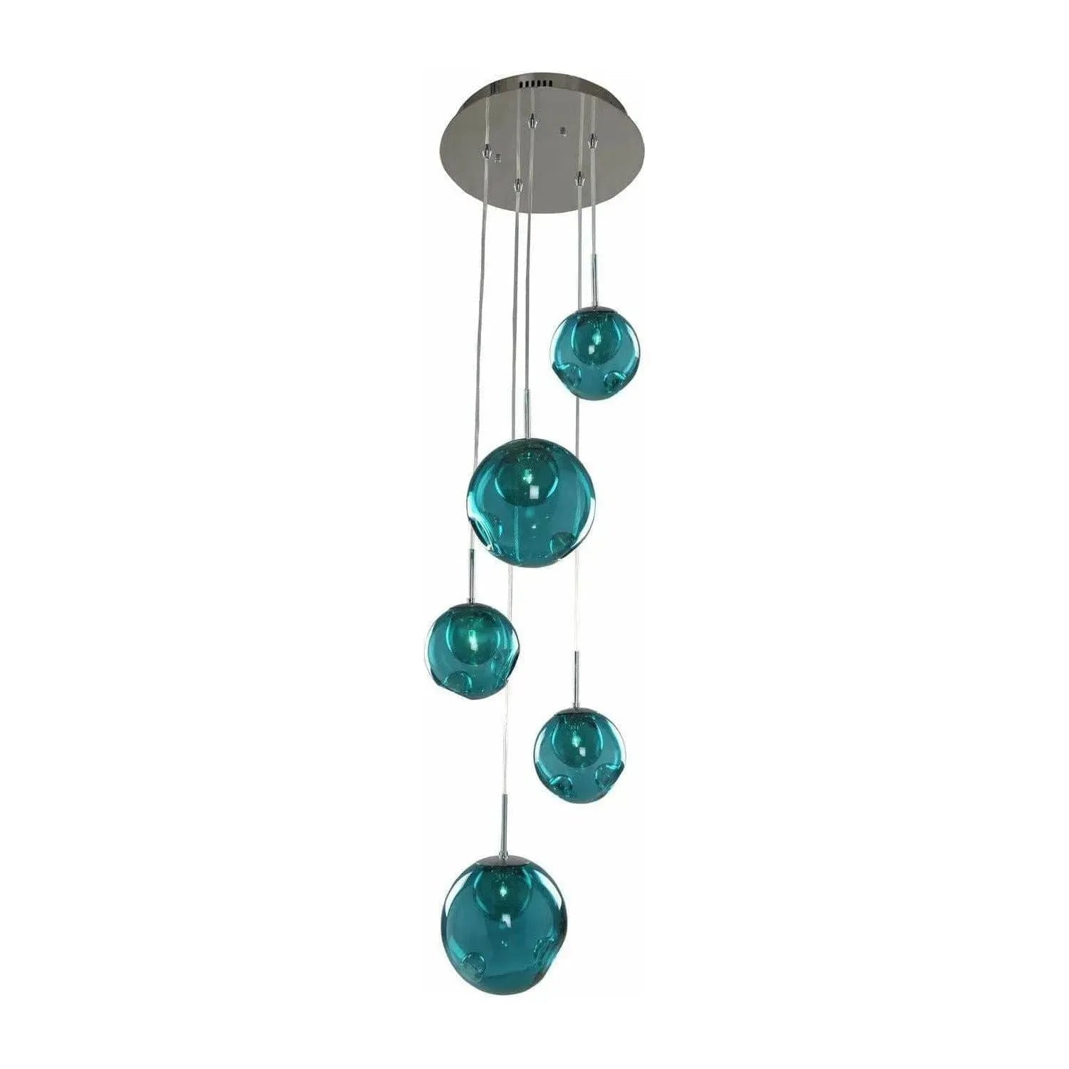 Kalco - Meteor Pendant - 309541CH/AQUA | Montreal Lighting & Hardware