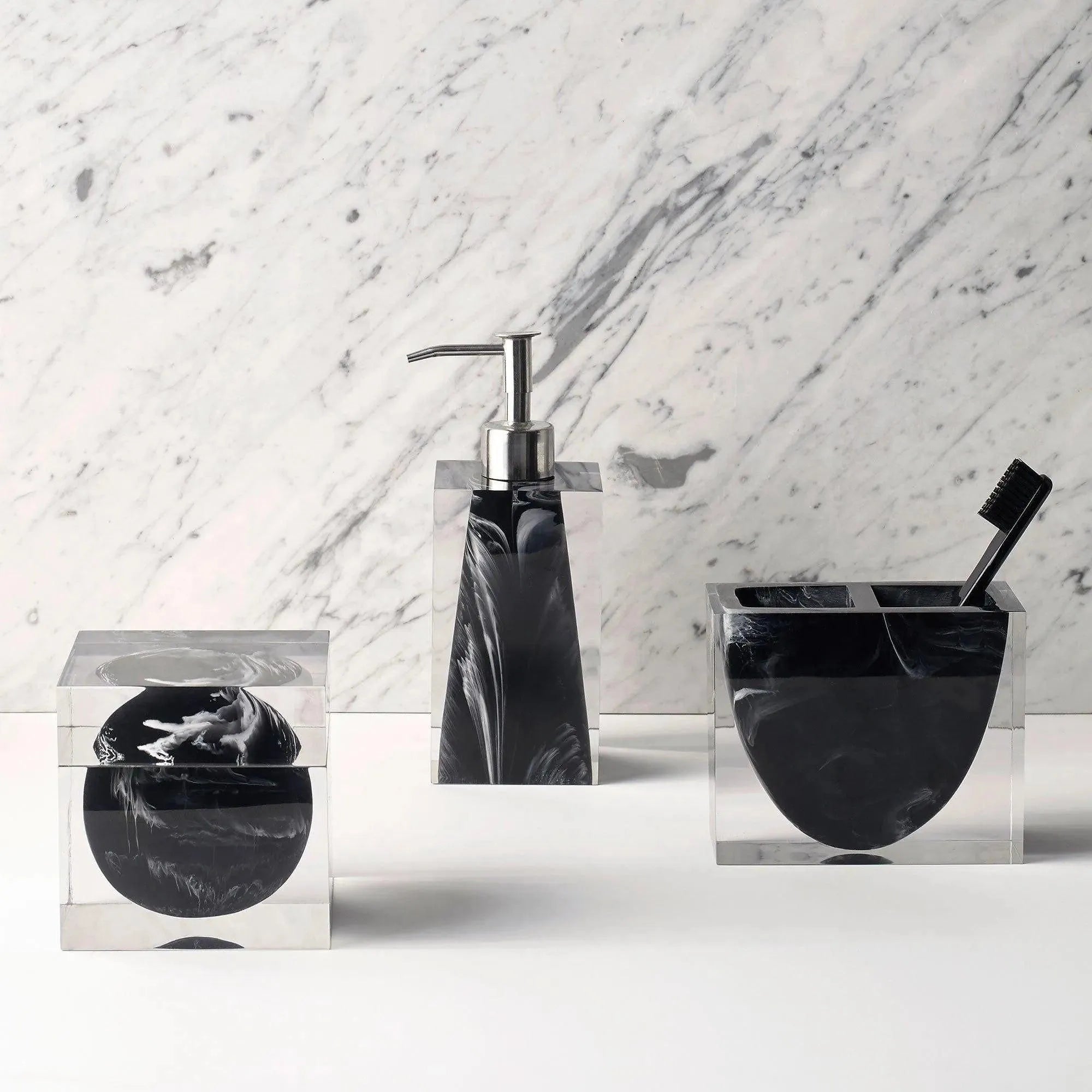 Kassatex - Ducale Black Bath Accessories - ADE-LD-BW | Montreal Lighting & Hardware