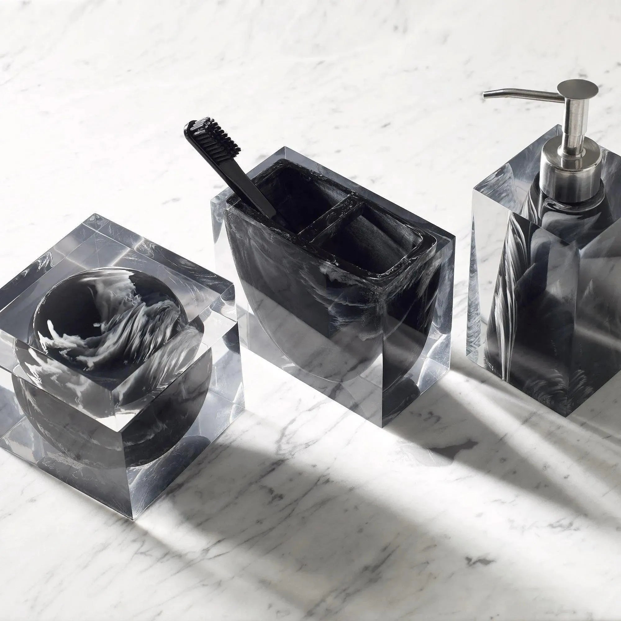 Kassatex - Ducale Black Bath Accessories - ADE-LD-BW | Montreal Lighting & Hardware