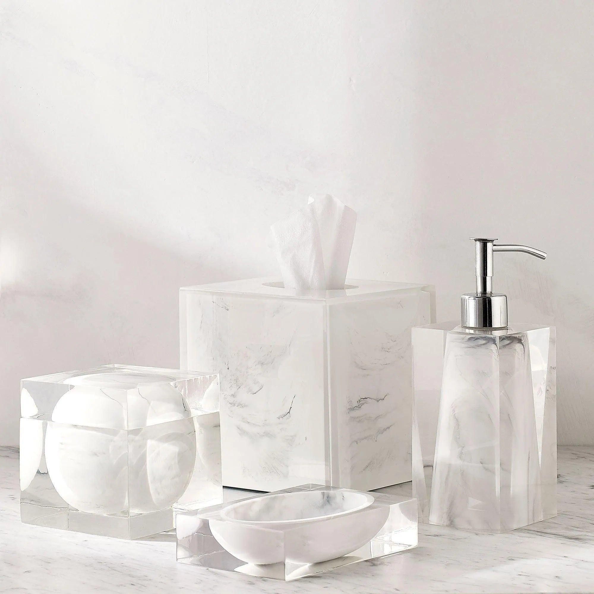 Kassatex - Ducale White Bath Accessories - ADE-LD-WB | Montreal Lighting & Hardware
