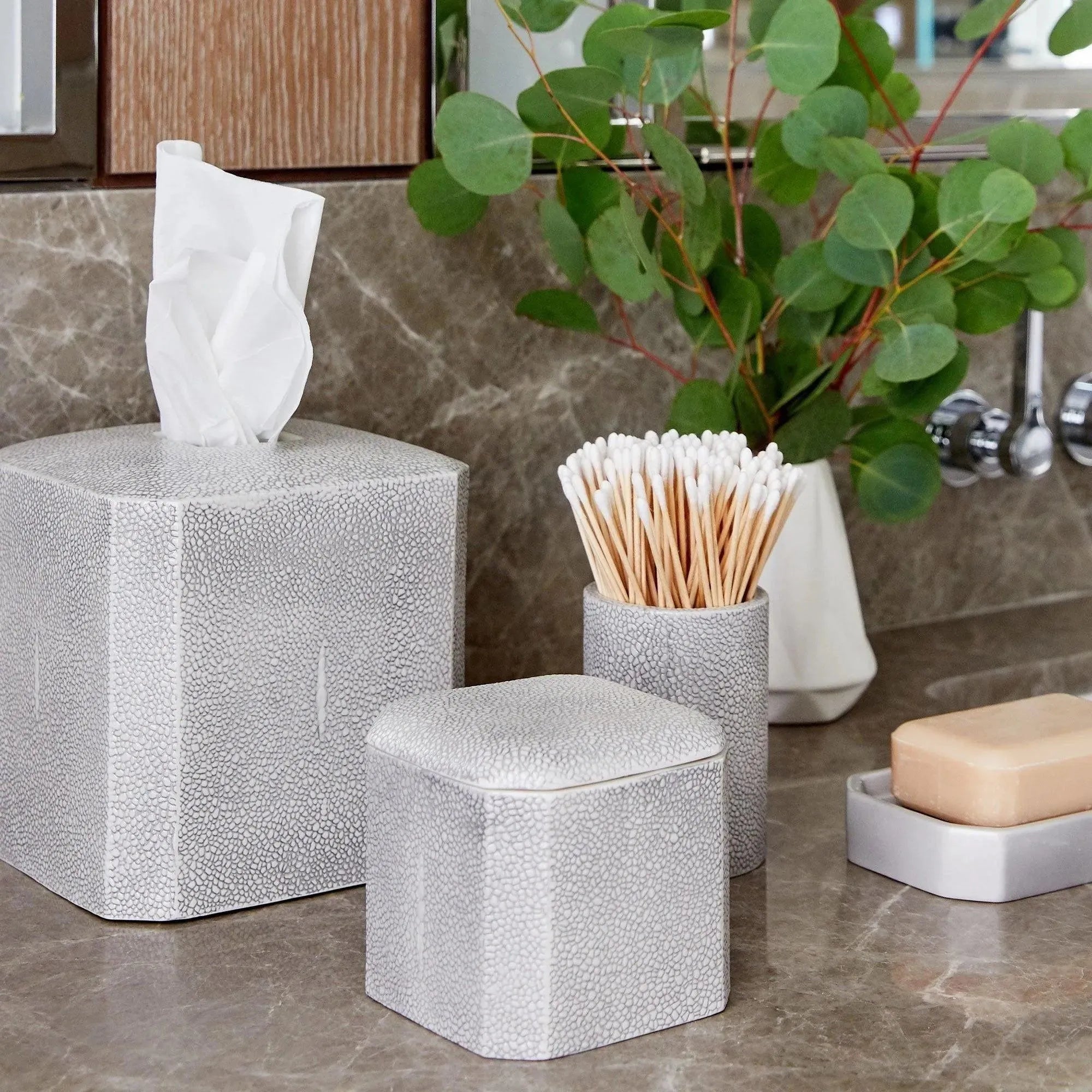 Kassatex - Shagreen Bath Accessories - ASG-LD-G | Montreal Lighting & Hardware