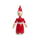 Figurine en bois de Mme Santa, Kay Bojesen 39480, rouge et blanche