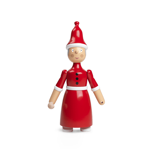 Figurine en bois de Mme Santa