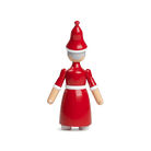 Figurine en bois de Mme Santa, Kay Bojesen 39480, rouge et blanche