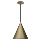 Dounia Home - DH-KOBCONSHA-MD-AB - Koba Cone-Shaped Pendant Light - Antique Brass