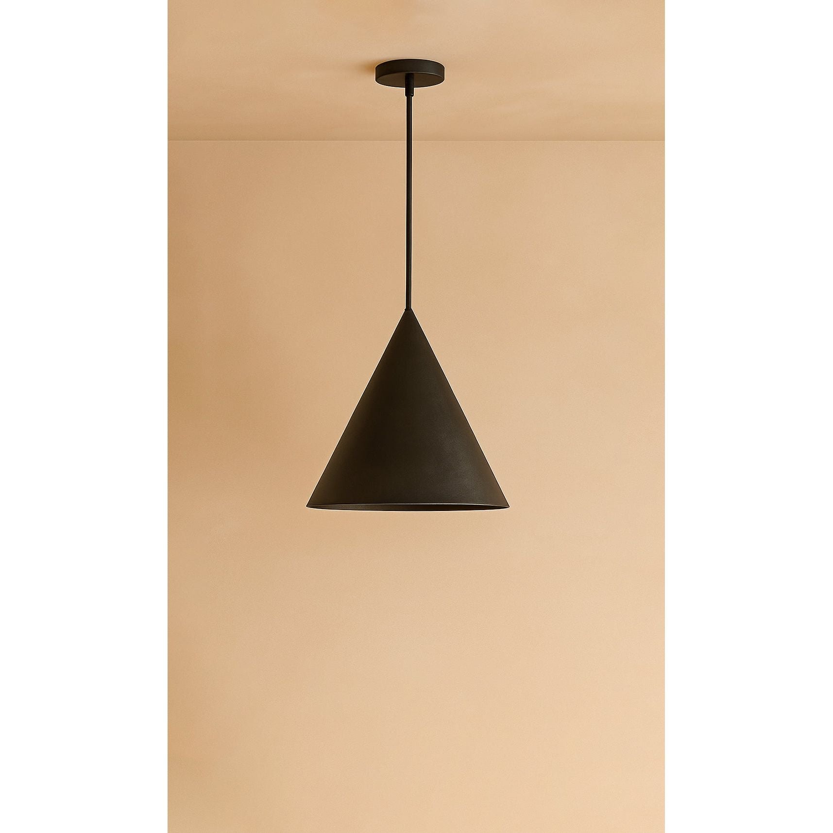 Dounia Home - DH-KOBCONSHA-SM-MGM - Koba Cone-Shaped Pendant Light - Matte Gun Metal