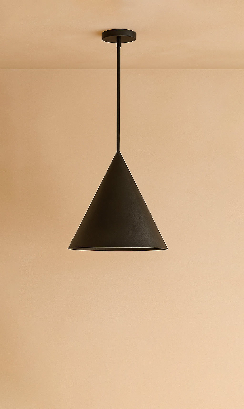 Dounia Home - DH-KOBCONSHA-SM-MGM - Koba Cone-Shaped Pendant Light - Matte Gun Metal