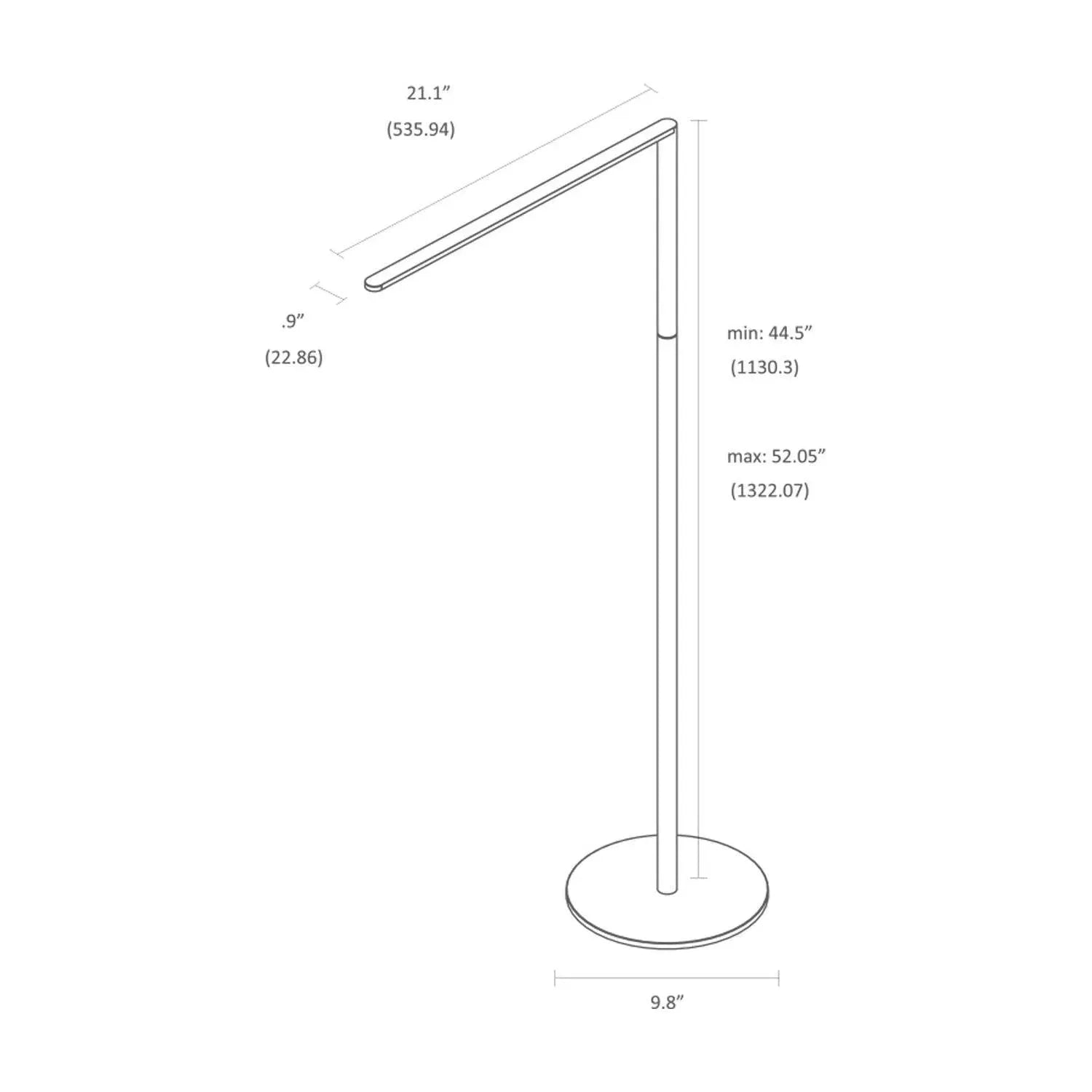 Koncept - Lady7 LED Floor Lamp - L7-MBK-FLR | Montreal Lighting & Hardware