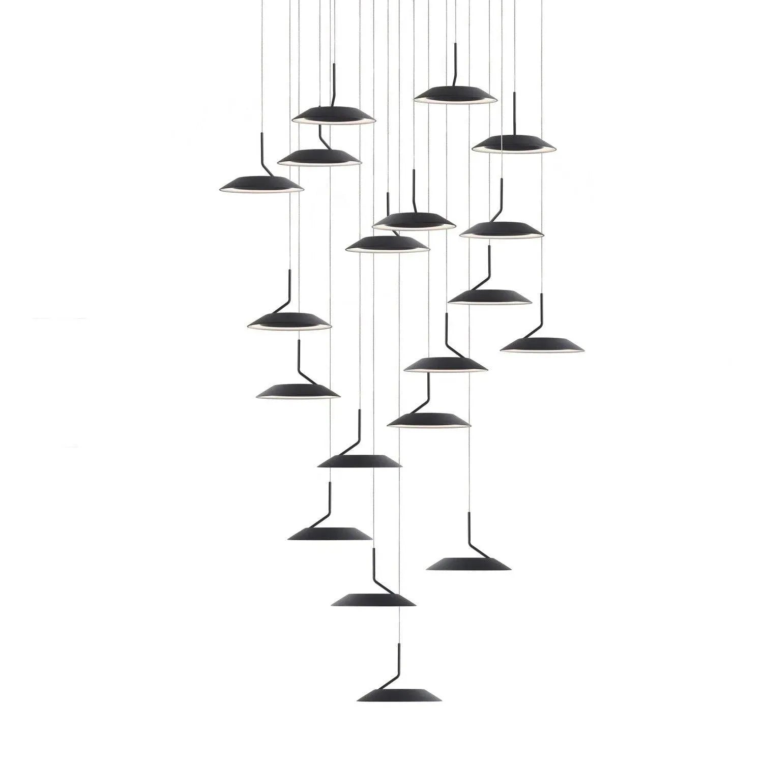 Koncept - Royyo LED 19-Light Pendant - RYP-C19-SW-MTB | Montreal Lighting & Hardware